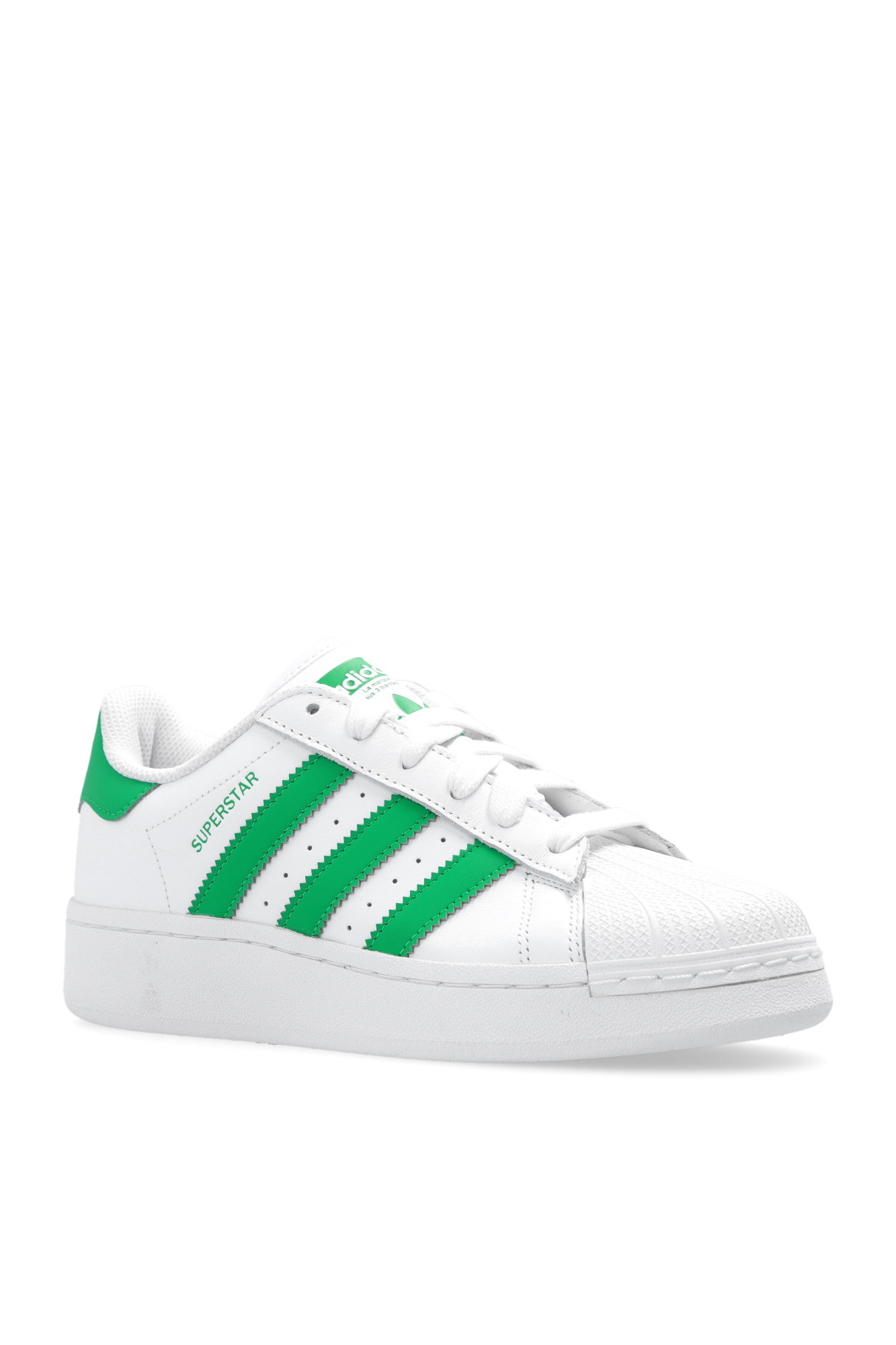 Adidas superstar outlet white green orange